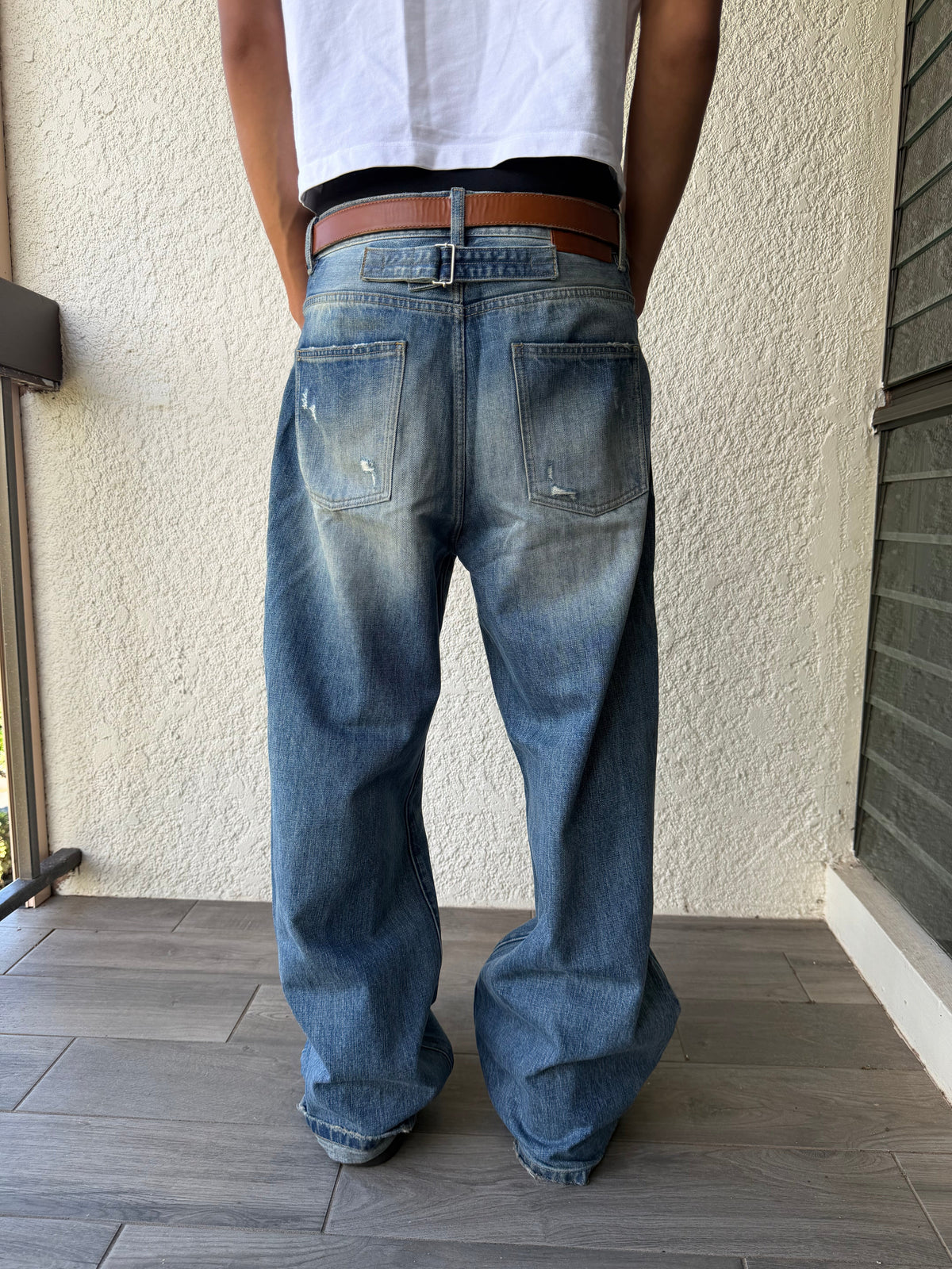 Bootcut Blue Worn Denim