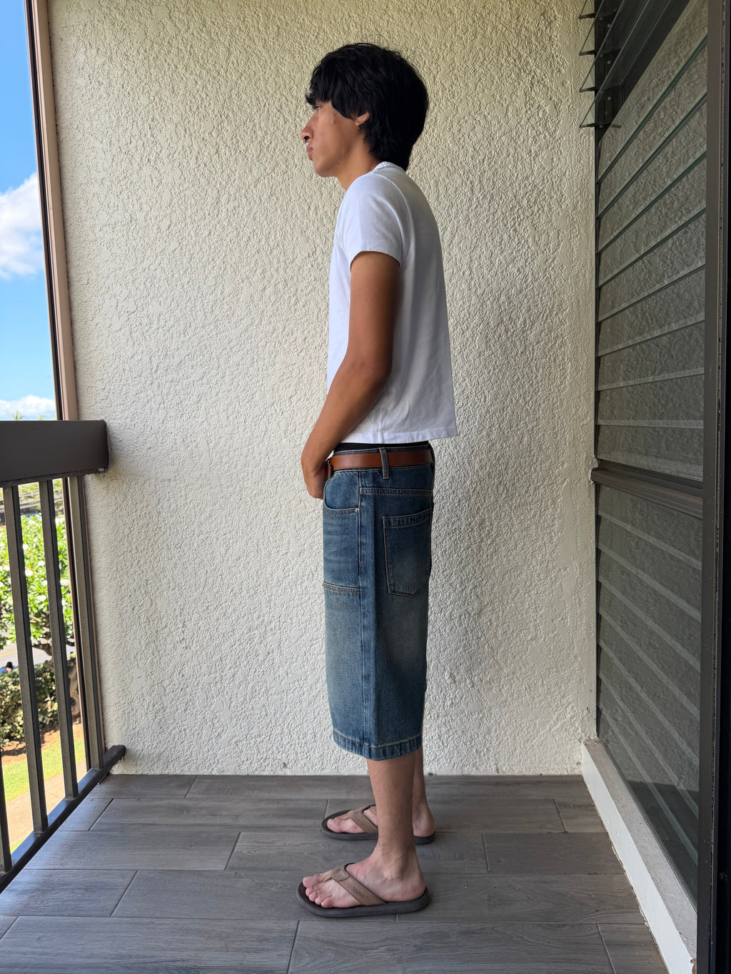 Blue Double Knee Jorts