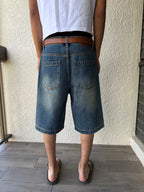 Blue Double Knee Jorts