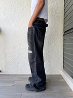 Bootcut Black Worn Denim
