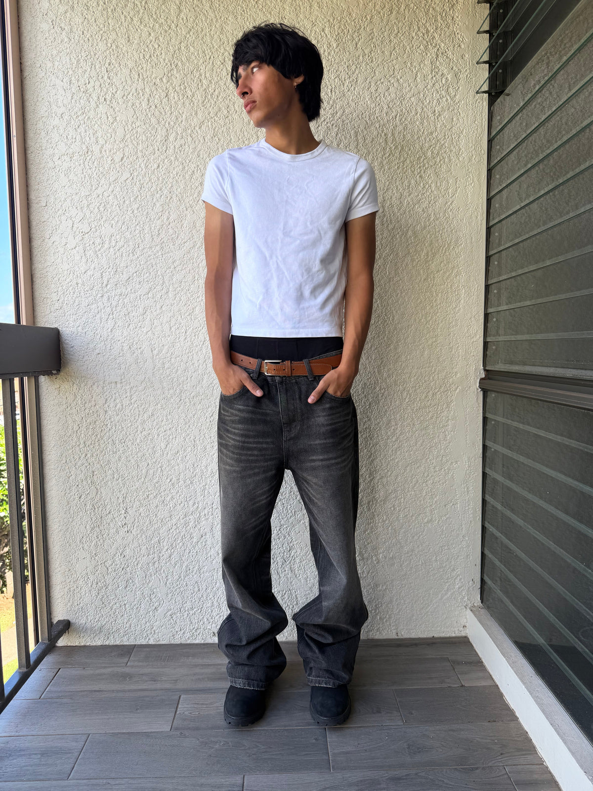 Black Straight Fit Denim