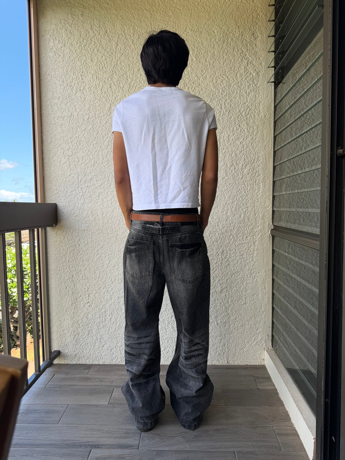 Dark Black Bootcut Denim