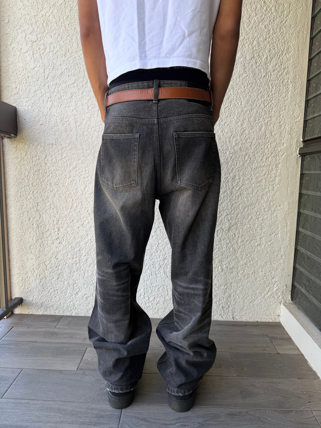 Black Straight Fit Denim