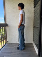 Bootcut Blue Worn Denim