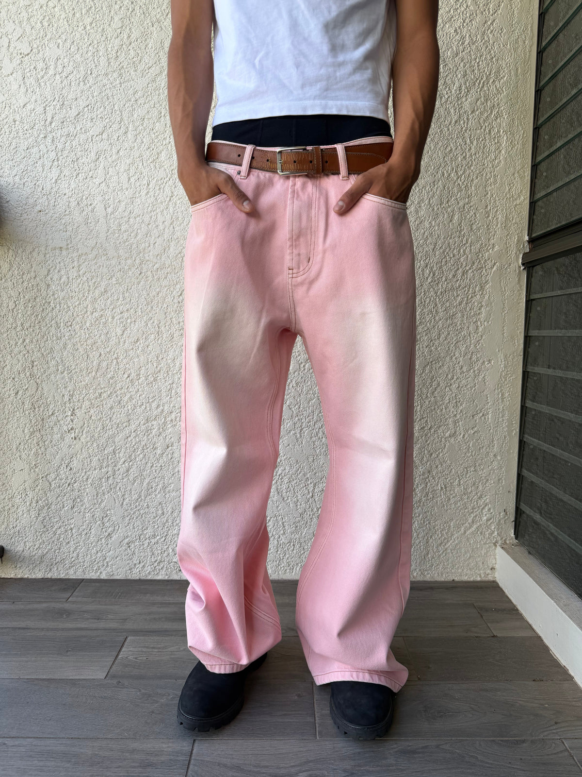 Pink Bootcut Denim