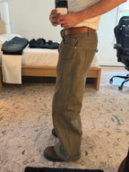 Green Bootcut Selvedge Denim