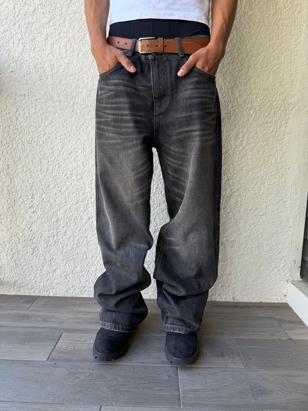 Black Straight Fit Denim