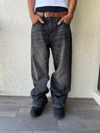 Black Straight Fit Denim