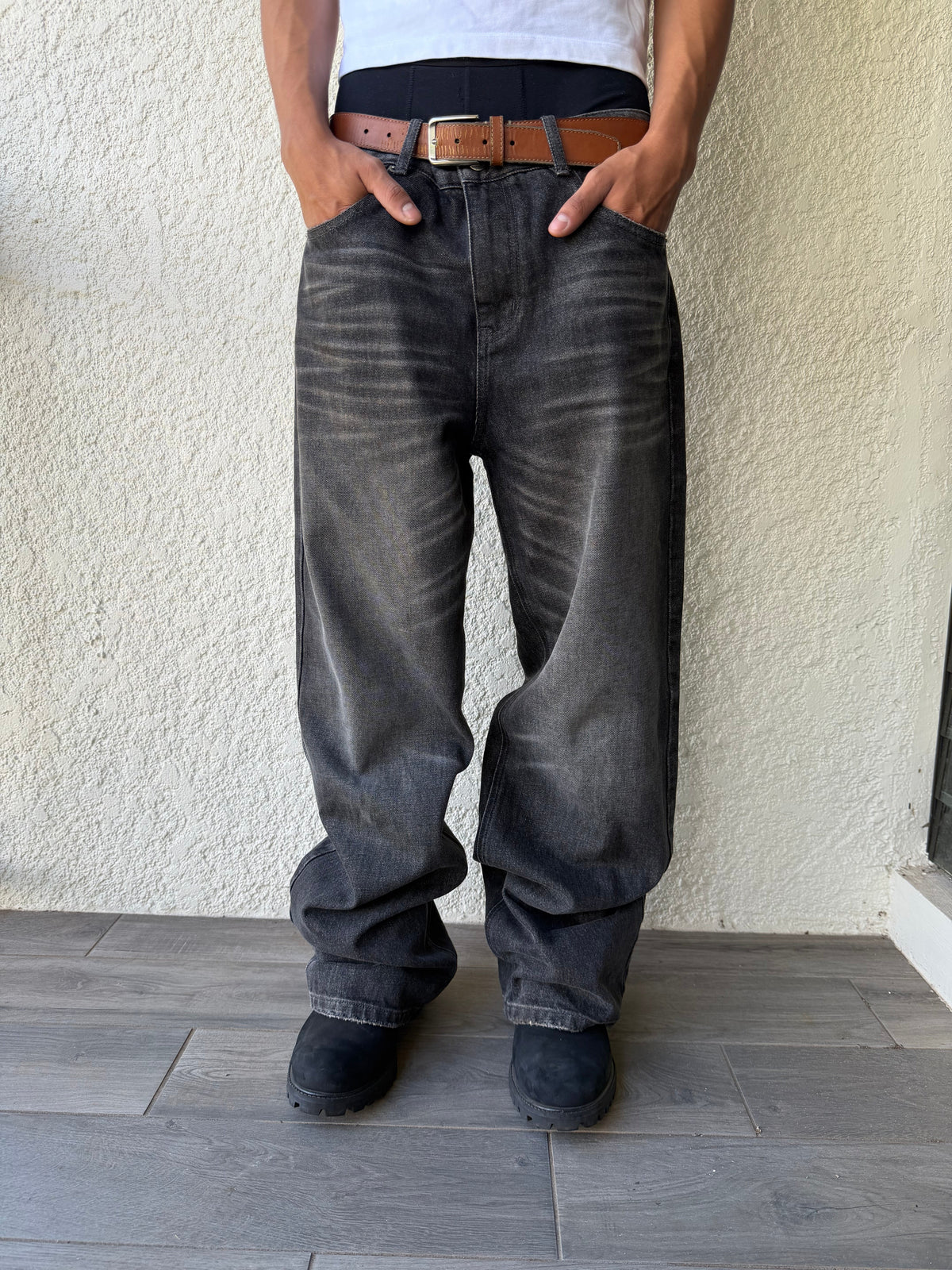 Black Straight Fit Denim