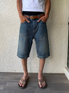Blue Double Knee Jorts