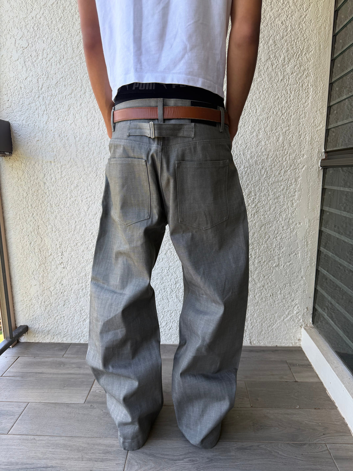 Grey Selvedge Bootcut Denim