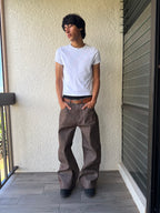 Dark Brown Bootcut Selvedge Denim