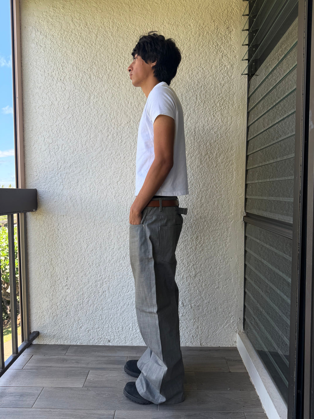 Grey Selvedge Bootcut Denim