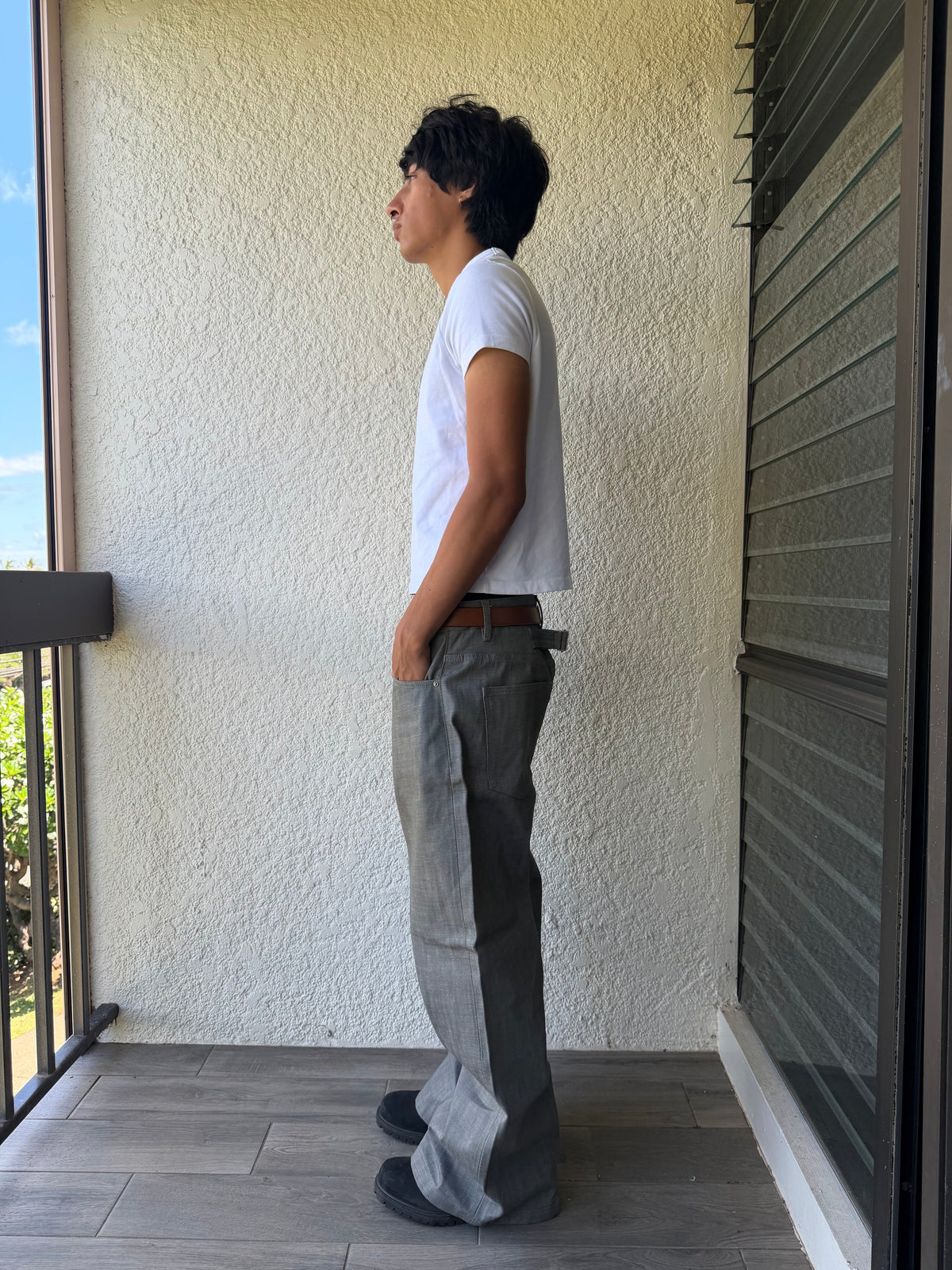 Grey Selvedge Bootcut Denim