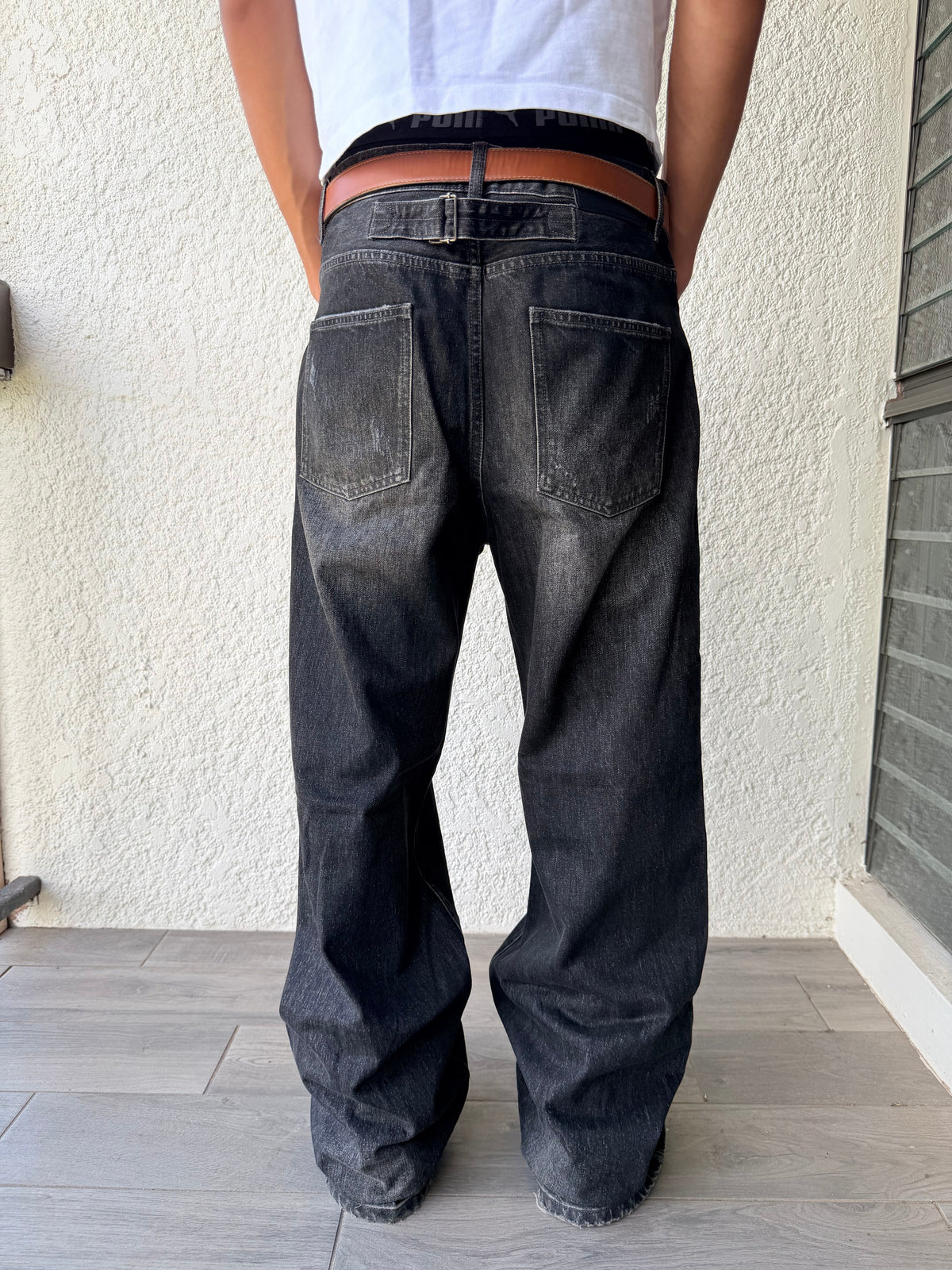 Bootcut Black Worn Denim