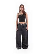 Black Pinstripe Denim