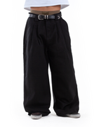 Black Pleated Denim