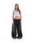 Black Double Knee Denim