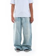 Blue Paint Splatter Denim