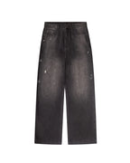 Black Paint Splatter Denim