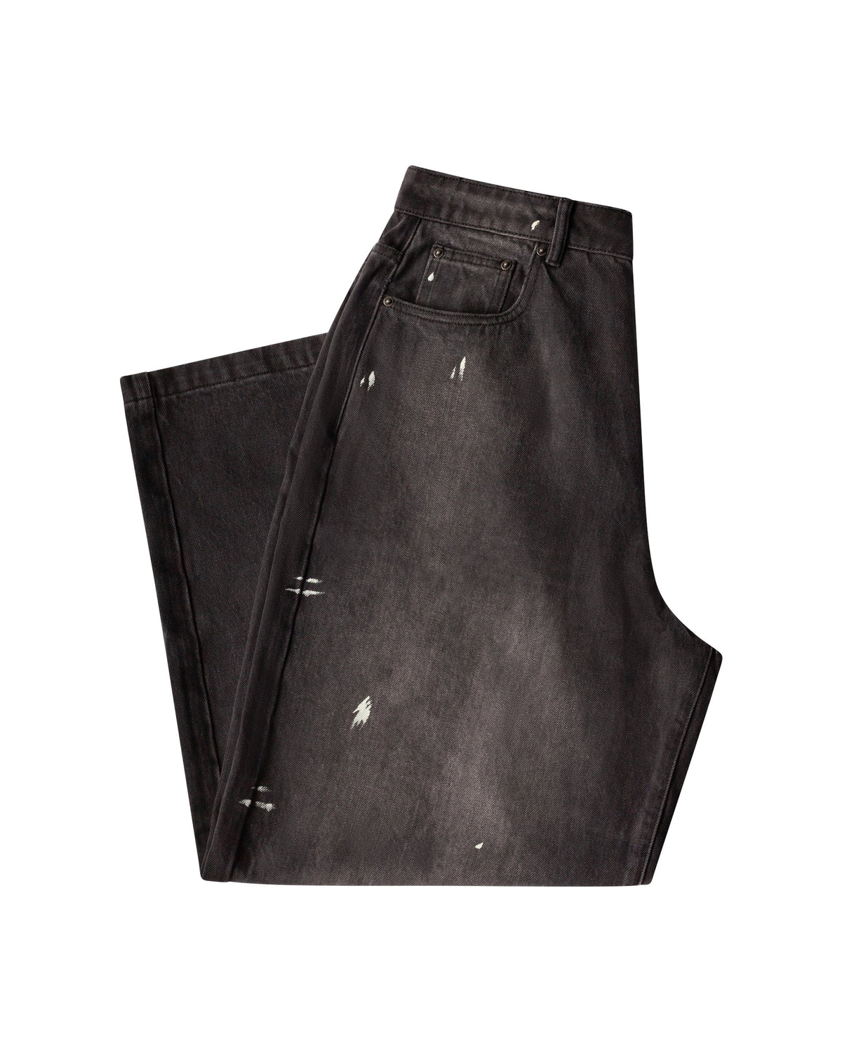 Black Paint Splatter Denim