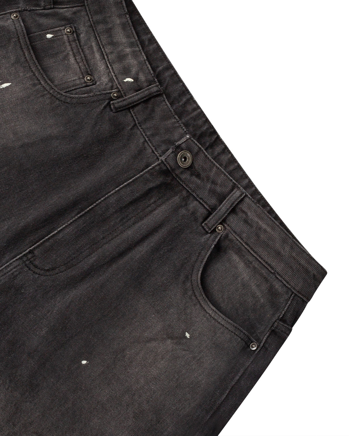 Black Paint Splatter Denim