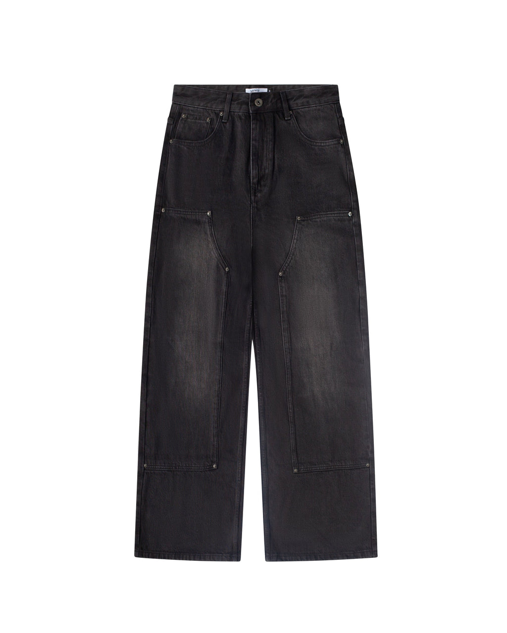 Black Double Knee Denim