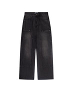 Black Double Knee Denim