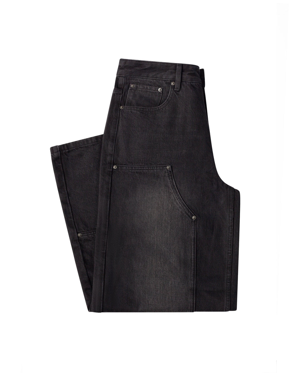 Black Double Knee Denim
