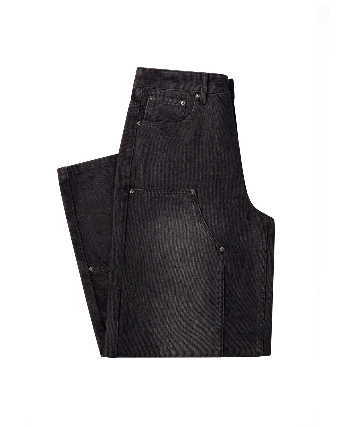 Black Double Knee Denim