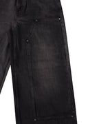 Black Double Knee Denim