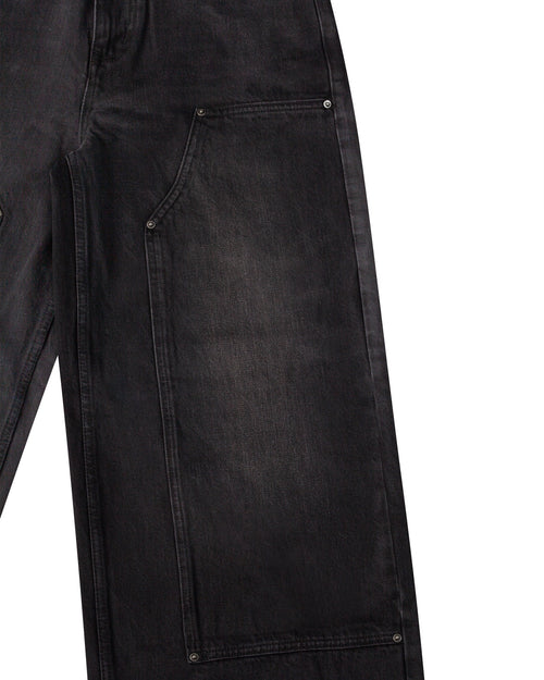 Black Double Knee Denim