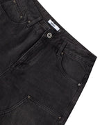 Black Double Knee Denim