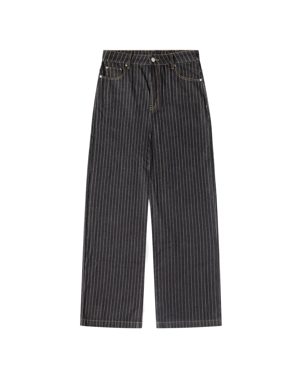 Black Pinstripe Denim