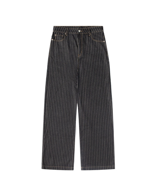 Black Pinstripe Denim