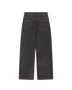 Black Pinstripe Denim