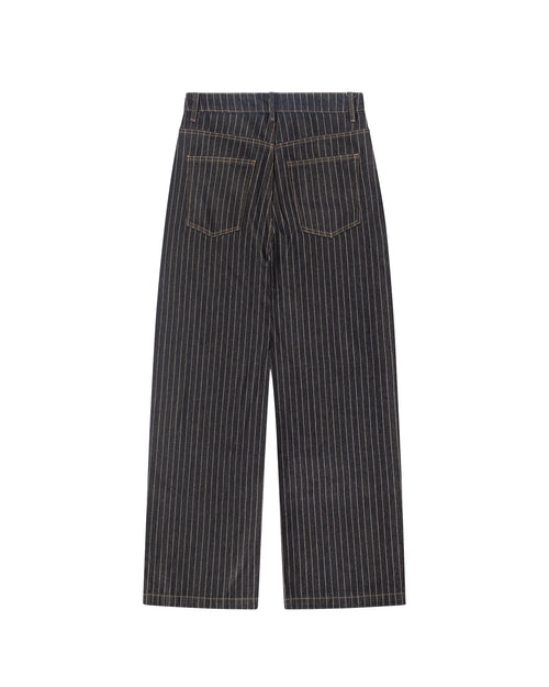 Black Pinstripe Denim