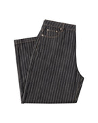 Black Pinstripe Denim