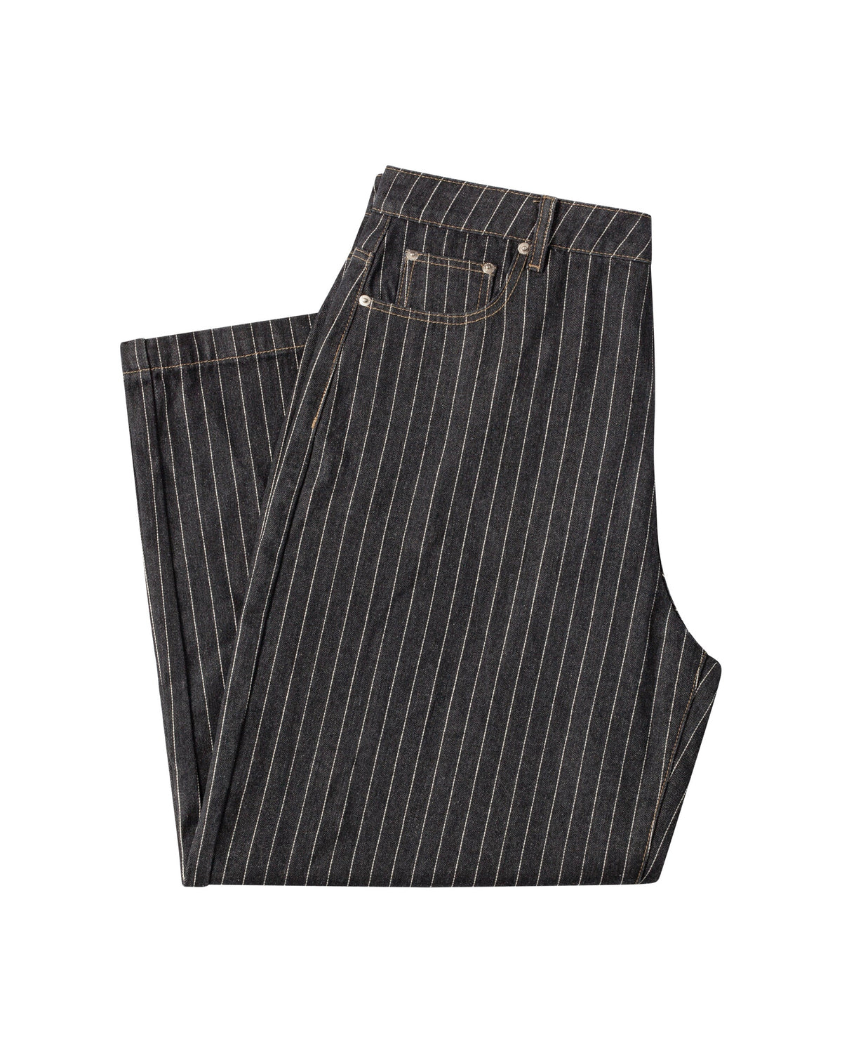 Black Pinstripe Denim