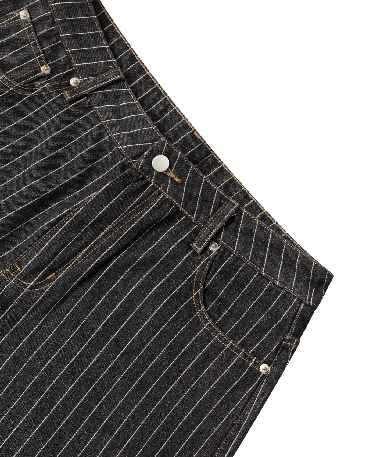 Black Pinstripe Denim