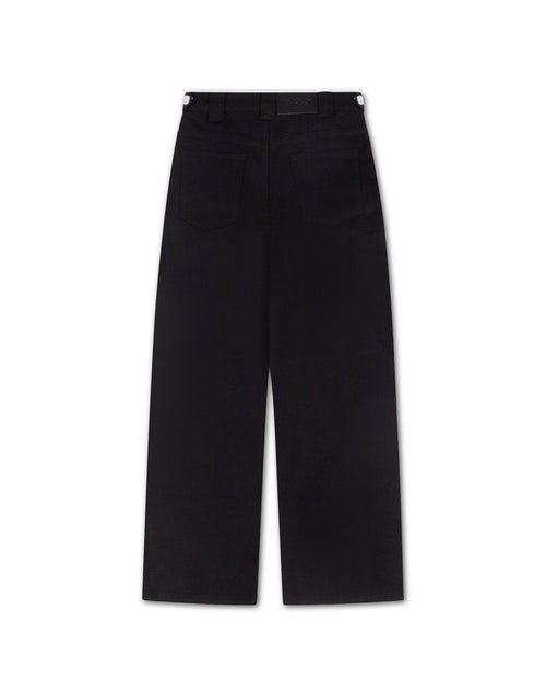 Black Pleated Denim