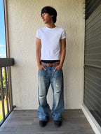 Bootcut Blue Worn Denim