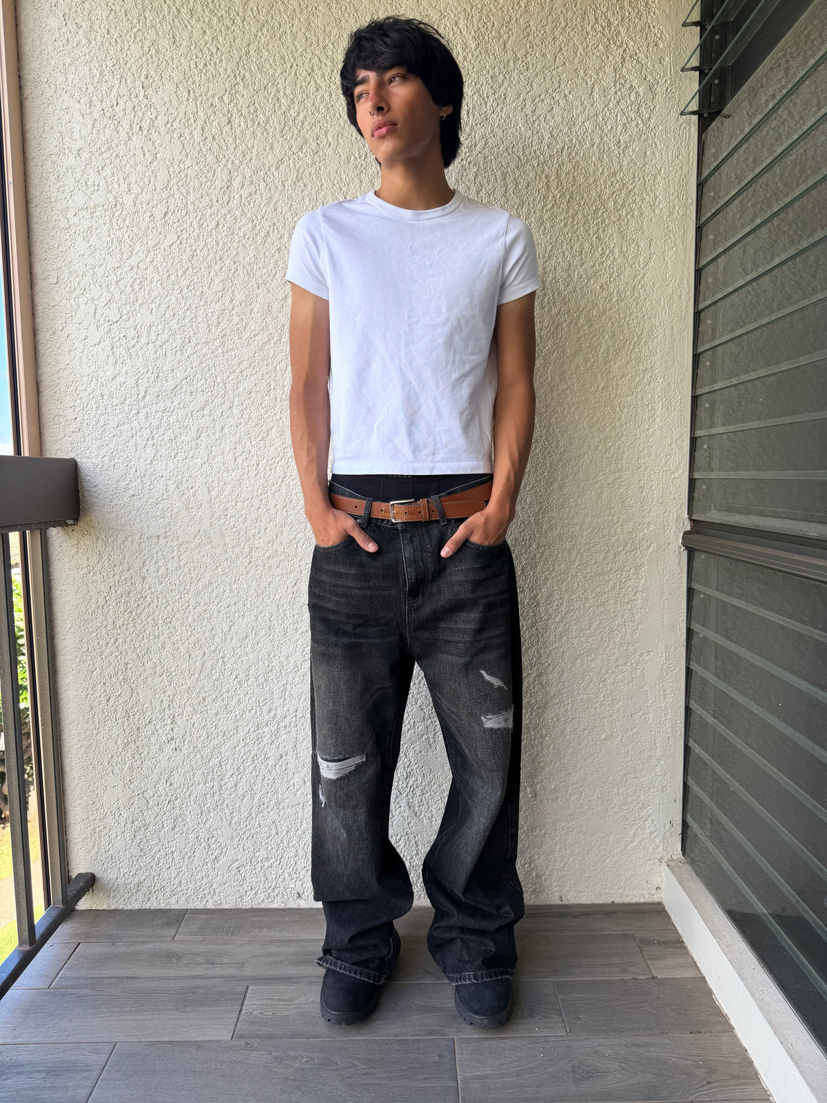Bootcut Black Worn Denim