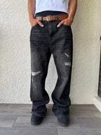 Bootcut Black Worn Denim