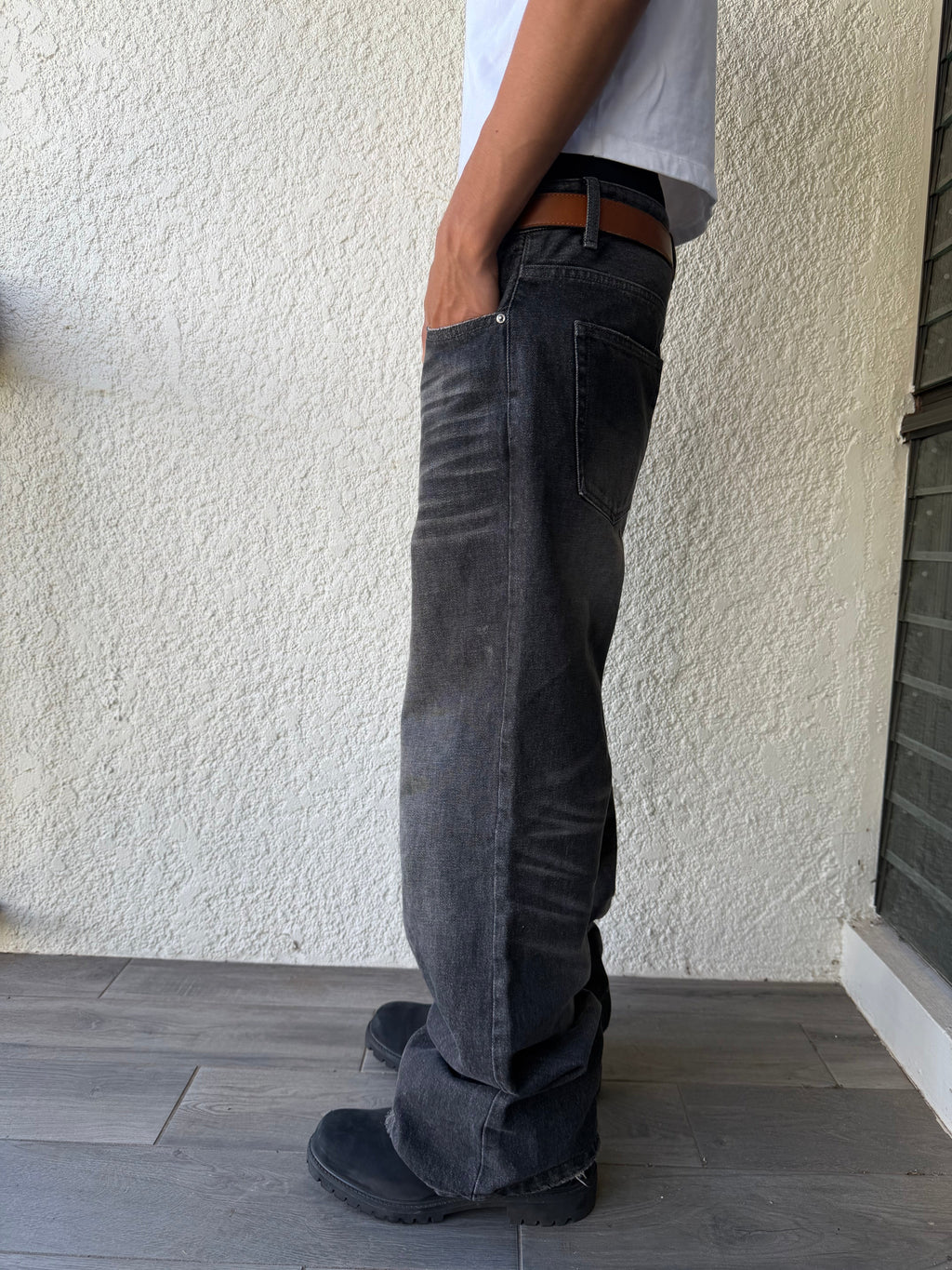 Black Straight Fit Denim