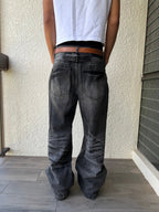 Dark Black Bootcut Denim