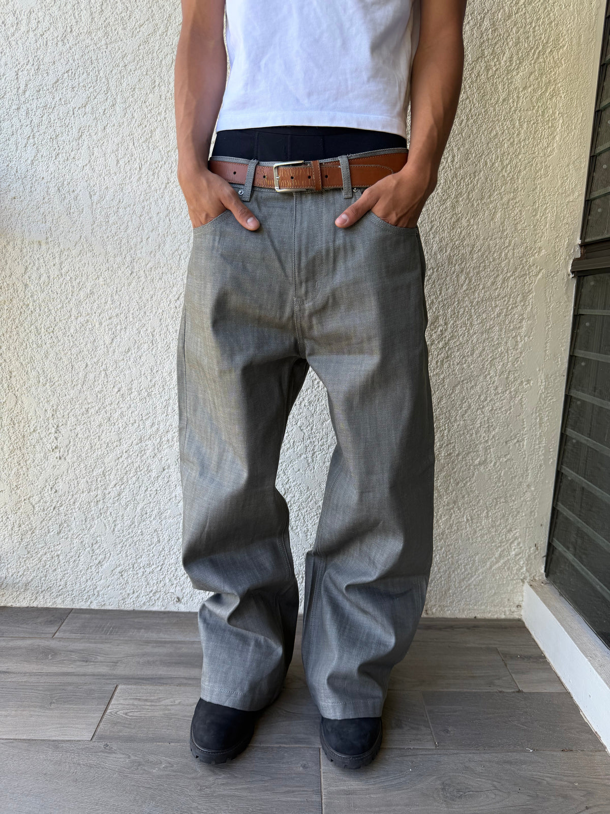 Grey Selvedge Bootcut Denim