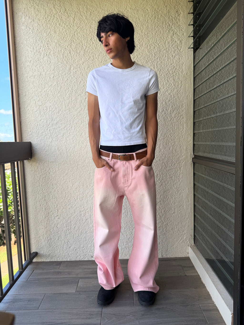 Pink Bootcut Denim