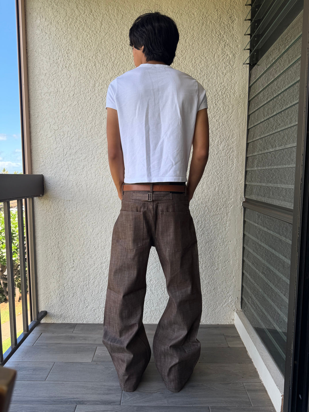 Dark Brown Bootcut Selvedge Denim