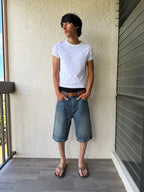 Blue Double Knee Jorts